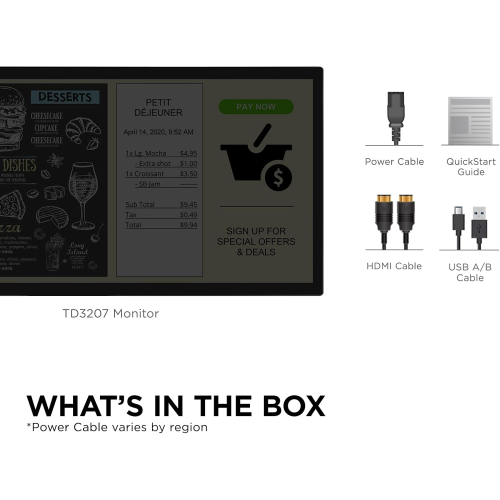 ViewSonic TD3207 32 Inch 1080p 10-Point Multi Touch Screen Monitor with HDMI, USB Type B, and DisplayPort Inputs