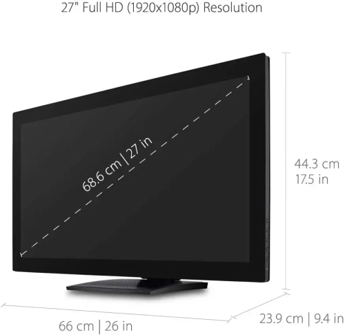 ViewSonic TD2760 27 Inch 1080p 10-Point Multi Touch Screen Monitor with Advanced Ergonomics RS232 HDMI and DisplayPort
