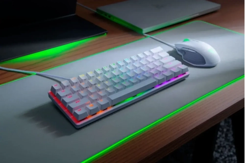 Razer Gaming Keyboard Huntsman Mini Mercury Ed. Red Switch USB RU RGB, White
