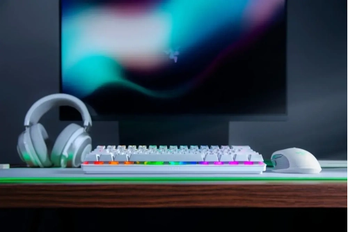 Razer Gaming Keyboard Huntsman Mini Mercury Ed. Red Switch USB RU RGB, White