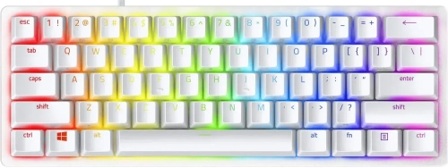 Razer Gaming Keyboard Huntsman Mini Mercury Ed. Red Switch USB RU RGB, White