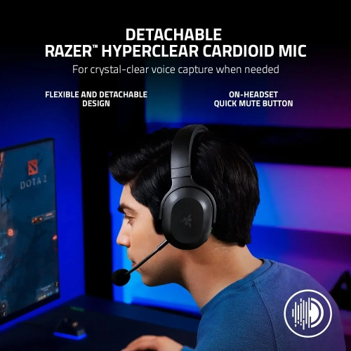 Razer Gaming Headset Barracuda X, 7.1, mini-jack/USB-A/BT/WL, 1.5m, black