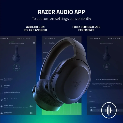 Razer Gaming Headset Barracuda X, 7.1, mini-jack/USB-A/BT/WL, 1.5m, black