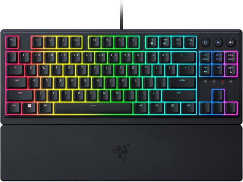Razer Keyboard mechanical Ornata V3 104key, Mecha-Membrane Switch, USB-A, EN/RU, RGB, black