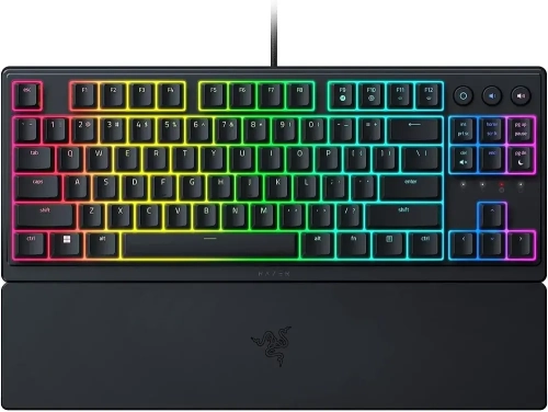 Razer Keyboard mechanical Ornata V3 104key, Mecha-Membrane Switch, USB-A, EN/RU, RGB, black