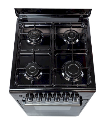 Oz OE 5040 BL / OSE50X50B4 Coocker, 4Gas, Oven-Electric, 50x50x85, Black, Top metal