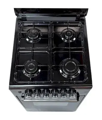 Oz OE 5040 BL / OSE50X50B4 Coocker, 4Gas, Oven-Electric, 50x50x85, Black, Top metal