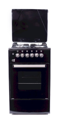 Oz OE 5040 BL / OSE50X50B4 Coocker, 4Gas, Oven-Electric, 50x50x85, Black, Top metal