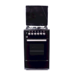 Oz OE 5040 BL / OSE50X50B4 Coocker, 4Gas, Oven-Electric, 50x50x85, Black, Top metal