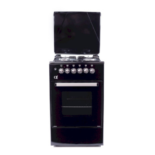 Oz OE 5040 BL / OSE50X50B4 Coocker, 4Gas, Oven-Electric, 50x50x85, Black, Top metal