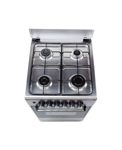Oz OE 5040 IX / OSE50X50X4 Coocker, 4Gas, Oven-Electric, 50x50x85, Silver, Top metal