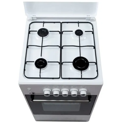 Oz OG 5040 W / OSmall50X50W4G Coocker, 4Gas, Oven-Gas, 50x50x85, Ignition, White, Top metal