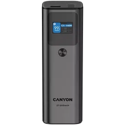  CANYON power bank 27000 mAh 97.2Wh PD140W QC 3.0 Dark Grey