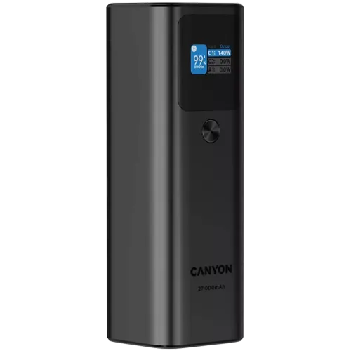  CANYON power bank 27000 mAh 97.2Wh PD140W QC 3.0 Dark Grey