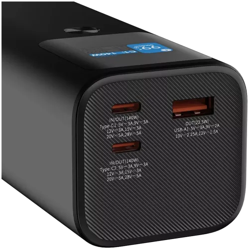  CANYON power bank 27000 mAh 97.2Wh PD140W QC 3.0 Dark Grey