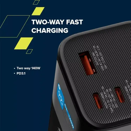  CANYON power bank 27000 mAh 97.2Wh PD140W QC 3.0 Dark Grey