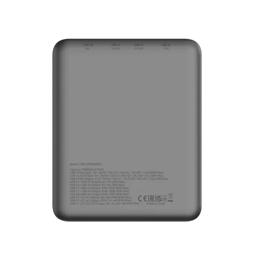  CANYON power bank PB-2008 LED FLAT 20000 mAh PD100W QC3.0 Dark Grey