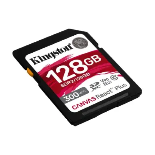 Kingston 128GB SDXC Canvas React Plus UHS-II 300R/260W U3 V90 (SDR2/128GB)