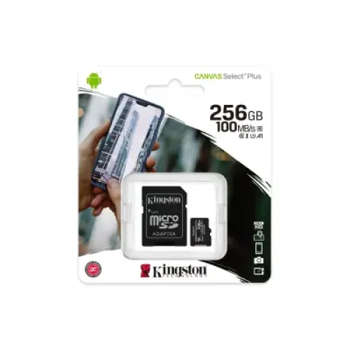 Kingston 256GB microSDXC Canvas Select Plus 100R A1 C10 Card + Adapter