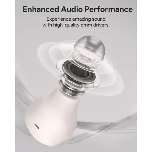 Aukey EP-M3A Move Vibe Wireless Earbuds White