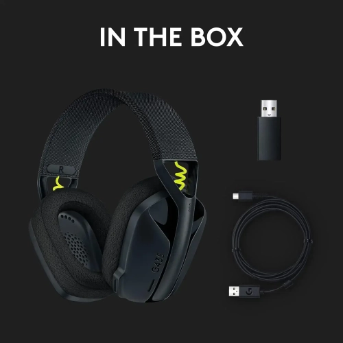 LOGITECH G435 LIGHTSPEED Wireless Gaming Headset - BLACK