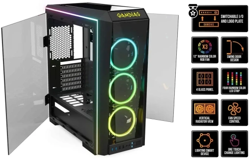 GAMDIAS RGB Gaming Mid-Tower 