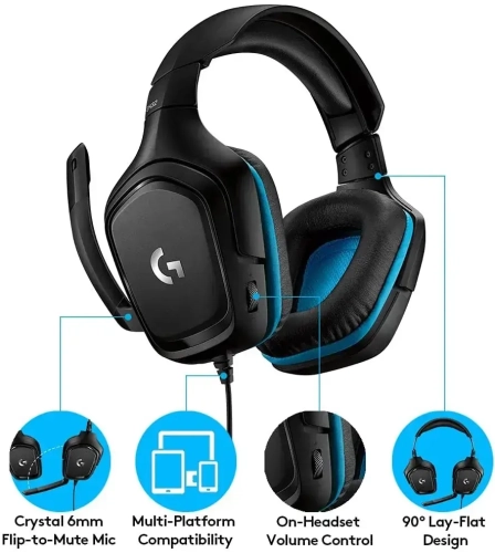 Logitech/ Gaming Headset G432 7.1 Surrround Leatherrette L981-000770