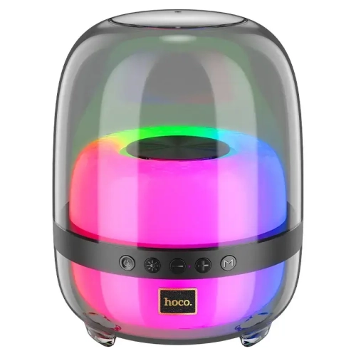 Hoco BS58 Crystal colorful luminous portable speaker Magic black night              