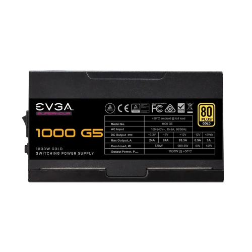 EVGA SuperNOVA 1000 G5, 80 Plus Gold - 1000W, Fully Modular