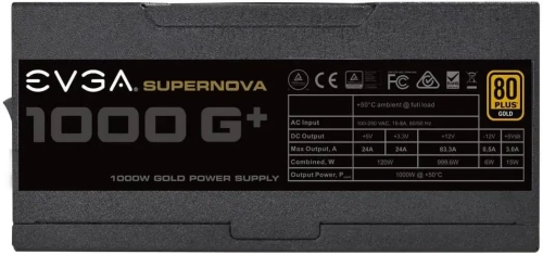 EVGA SuperNOVA 1000 G1+, 80 Plus Gold 1000W, Fully Modular