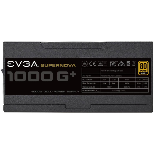 EVGA SuperNOVA 1000 G1+, 80 Plus Gold 1000W, Fully Modular