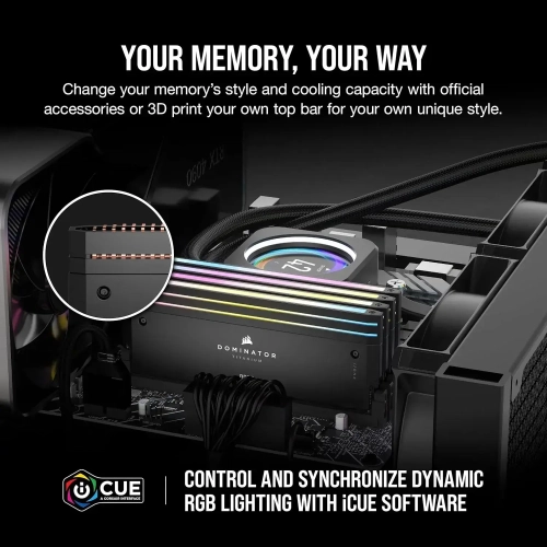 CORSAIR Dominator Titanium RGB DDR5 RAM 96GB (2x48GB) 7000MHz