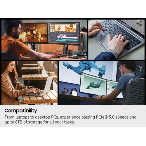 Samsung SSD 9100 PRO 2TB - PCIe 5.0 - 14,700MB/s, Best for AI Computing, Gaming, and Heavy Duty Workstations