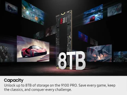 Samsung SSD 9100 PRO 4TB - PCIe 5.0 - 14,700MB/s, Best for AI Computing, Gaming, and Heavy Duty Workstations