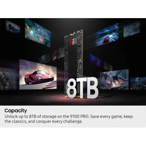 Samsung SSD 9100 PRO 4TB - PCIe 5.0 - 14,700MB/s, Best for AI Computing, Gaming, and Heavy Duty Workstations