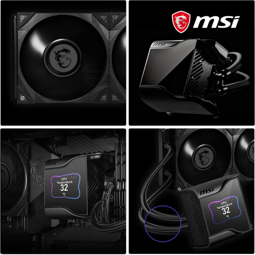 MSI MEG CORELIQUID S360 AIO CPU Liquid Cooler - 2.4" IPS Display