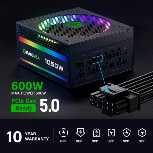 GAMEMAX 1050W Power Supply PCIE 5.0