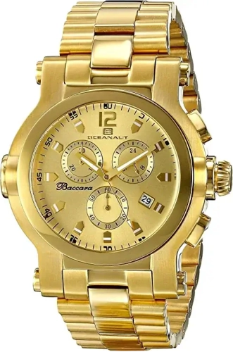 Oceanaut XL Analog Display Quartz Gold Watch