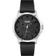 HUGO Steel and Leather Strap Casual Watch