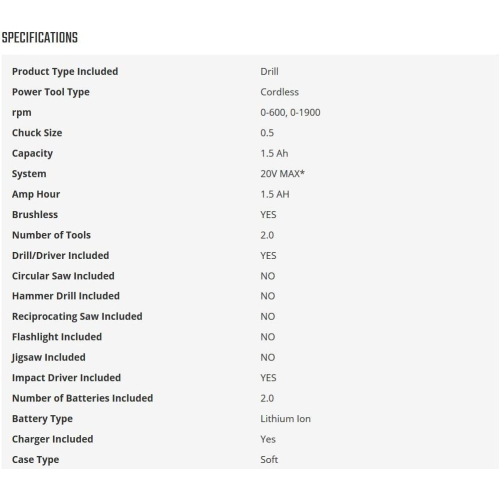 CRAFTSMAN V20 MAX (CMCK210C2)