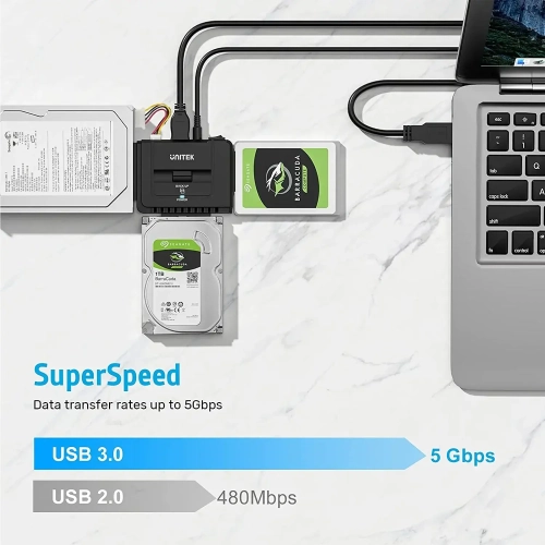 Unitek USB 3.0 to IDE and SATA Converter External Hard Drive Adapter Kit