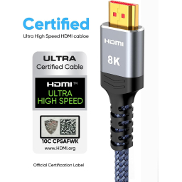 10K 8K Certified HDMI 2.1 Cable 2-Pack 144Hz - 