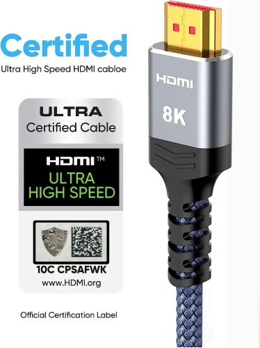 10K 8K Certified HDMI 2.1 Cable 2-Pack 144Hz
