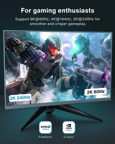 VESA Certified DisplayPort Cable 1.4, (8K@60Hz, 4K@144Hz, 2K@240Hz)