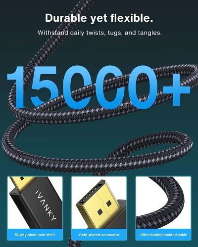 VESA Certified DisplayPort Cable 1.4, (8K@60Hz, 4K@144Hz, 2K@240Hz)