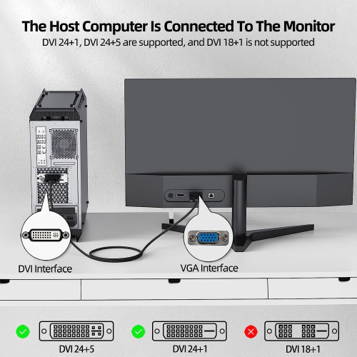 DVI to VGA Cable 2m