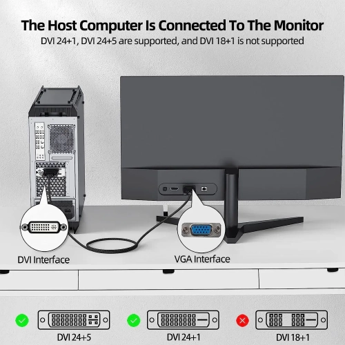 DVI to VGA Cable 2m