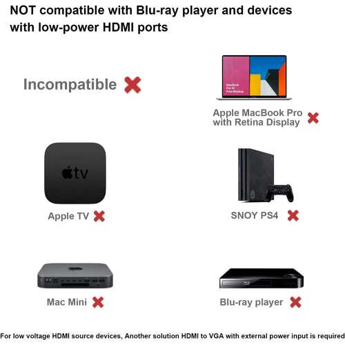 HDMI to VGA 3 Feet Cable