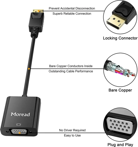 DisplayPort (DP) to VGA Adapter