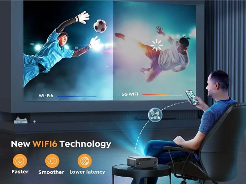  YABER Pro V9 4K Projector with WiFi 6